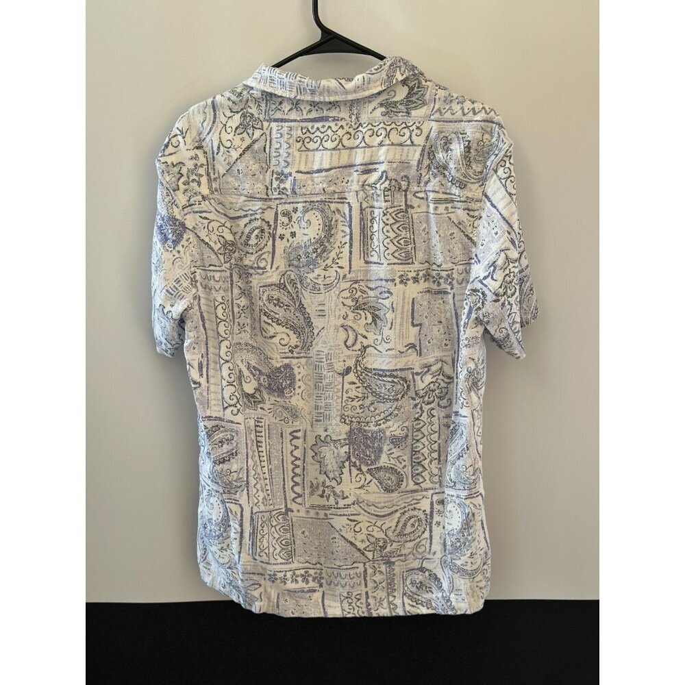EUC Mens Zara Summer 2022 S/S Casual button down shirt Resort Island wear Size M - Picture 2 of 5